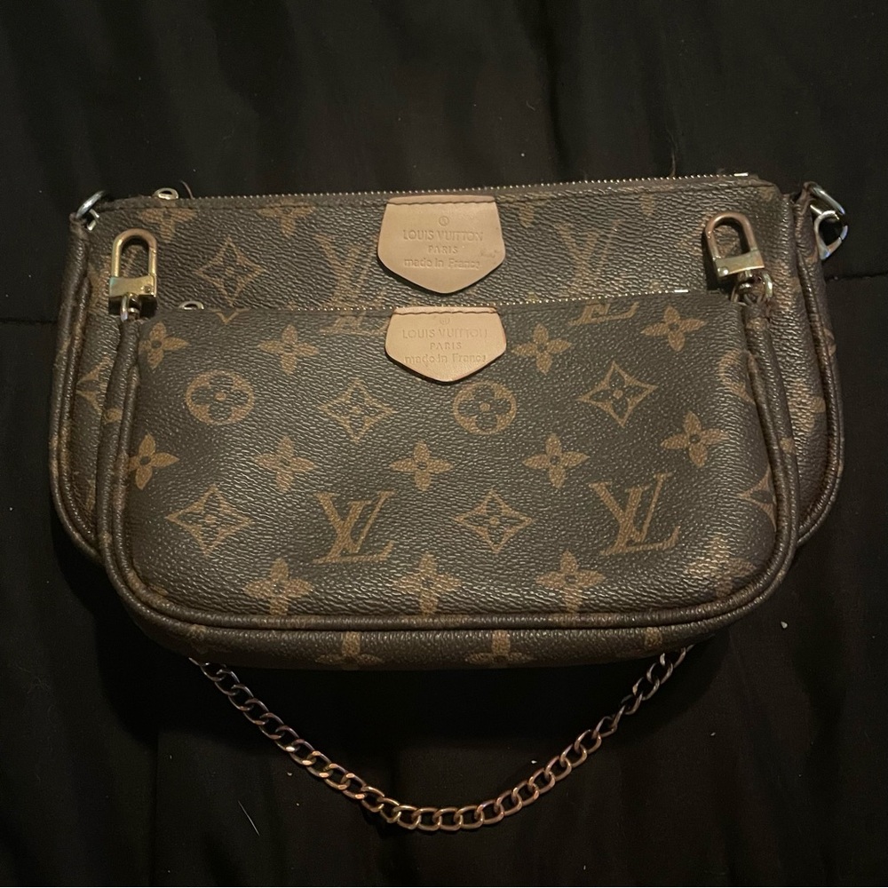 Louis Vuitton Monogram Canvas Clutch with Chain